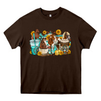 Chocolate Brown horses coffee cups Heavy Core Tee - OliviaCreatesArt