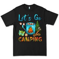 Black Let's Go Camping Coffee Mug Premium Tee - FaDigitalArtStudio