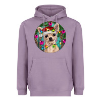 Lavender Christmas Chihuahua Heavyweight Hoodie - RanaPortraitStore