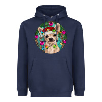 Navy Christmas Chihuahua Heavyweight Hoodie - RanaPortraitStore
