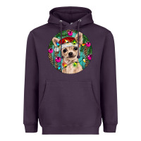 Plum Christmas Chihuahua Heavyweight Hoodie - RanaPortraitStore