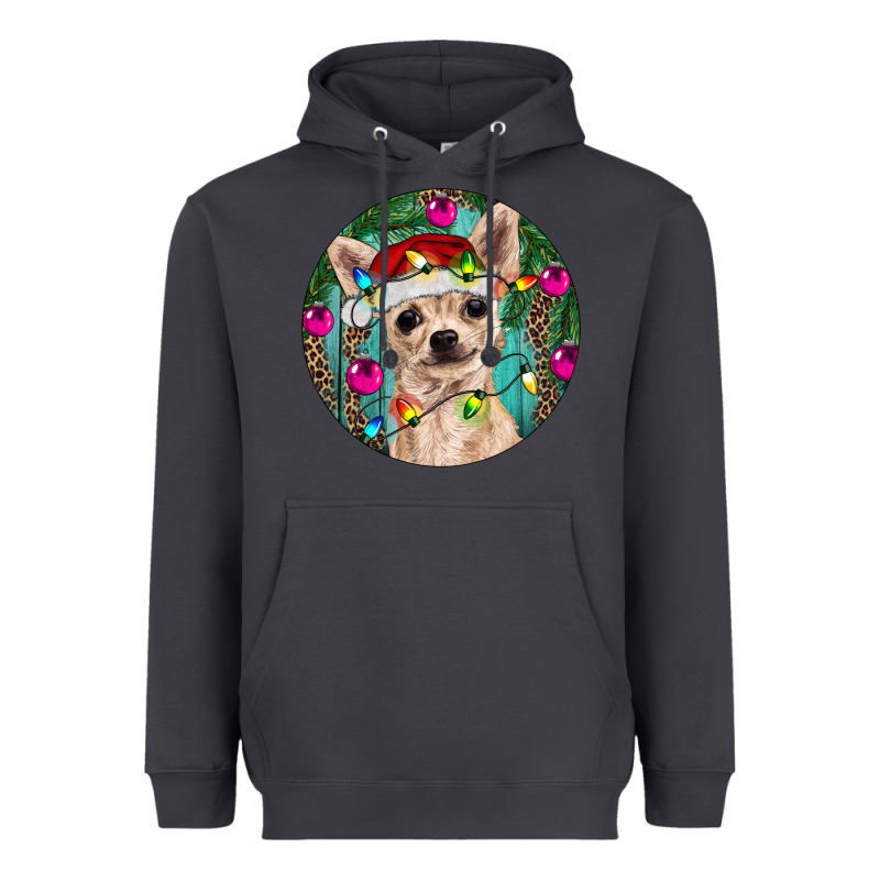 Christmas Chihuahua Heavyweight Hoodie by RanaPortraitStore | Teevron