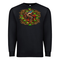Black Western Christmas Rodeo Distressed Premium Sweatshirt - RanaPortraitStore