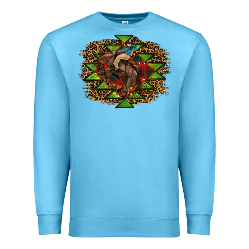 Western Christmas Rodeo Distressed Premium Sweatshirt by RanaPortraitStore | Teevron