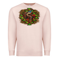 Pale Pink Western Christmas Rodeo Distressed Premium Sweatshirt - RanaPortraitStore