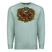 Seafoam Western Christmas Rodeo Distressed Premium Sweatshirt - RanaPortraitStore