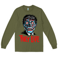 Army Green they live Long Sleeve Tee - DesigneFamous