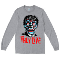 Heather Grey they live Long Sleeve Tee - DesigneFamous