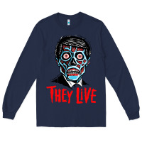 Navy they live Long Sleeve Tee - DesigneFamous