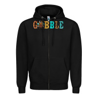 Black gobble thanksgiving turkey Zipper Hoodie - RanaPortraitStore