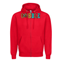 Red gobble thanksgiving turkey Zipper Hoodie - RanaPortraitStore