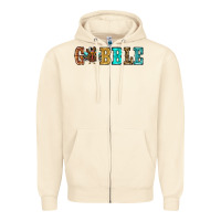 Sandshell gobble thanksgiving turkey Zipper Hoodie - RanaPortraitStore