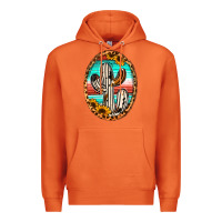 Carrot cowhide serape and sunflower cactus Premium Hoodie - Jasminsmagicworld