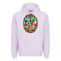 Lilac cowhide serape and sunflower cactus Premium Hoodie - Jasminsmagicworld