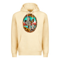 Pina Colada cowhide serape and sunflower cactus Premium Hoodie - Jasminsmagicworld