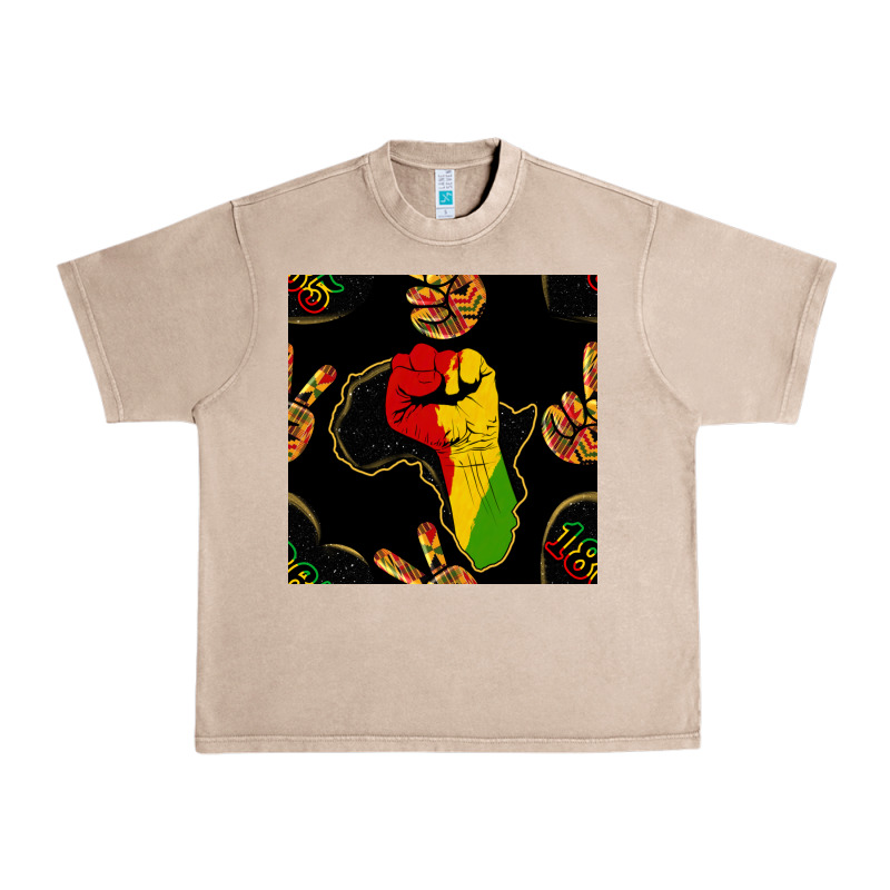 African Freedom Seamless Pattern Urban Heavy Tee by BundleAndBundleShop | Teevron