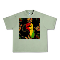 Oil Green African Freedom Seamless Pattern Urban Heavy Tee - BundleAndBundleShop