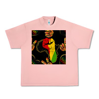 Salmon African Freedom Seamless Pattern Urban Heavy Tee - BundleAndBundleShop