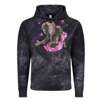 Cloud Black baby elephant with tutu Vintage Hoodie - LillyAllenDesigns