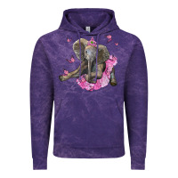 Cloud Purple baby elephant with tutu Vintage Hoodie - LillyAllenDesigns