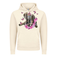Vintage Artic baby elephant with tutu Vintage Hoodie - LillyAllenDesigns