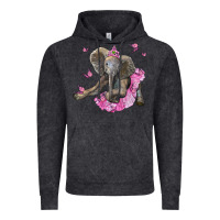 Vintage Black baby elephant with tutu Vintage Hoodie - LillyAllenDesigns