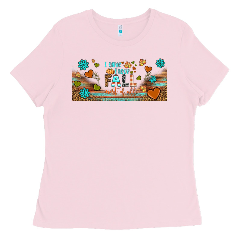 I Think I Love Fall Most Of All Libbey Glass Ladies Tee by BundleAndBundleShop | Teevron