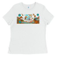 White i think i love fall most of all libbey glass Ladies Tee - BundleAndBundleShop
