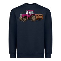 Navy Pink Farm Tractor Heavyweight Sweatshirt - RanaPortraitStore