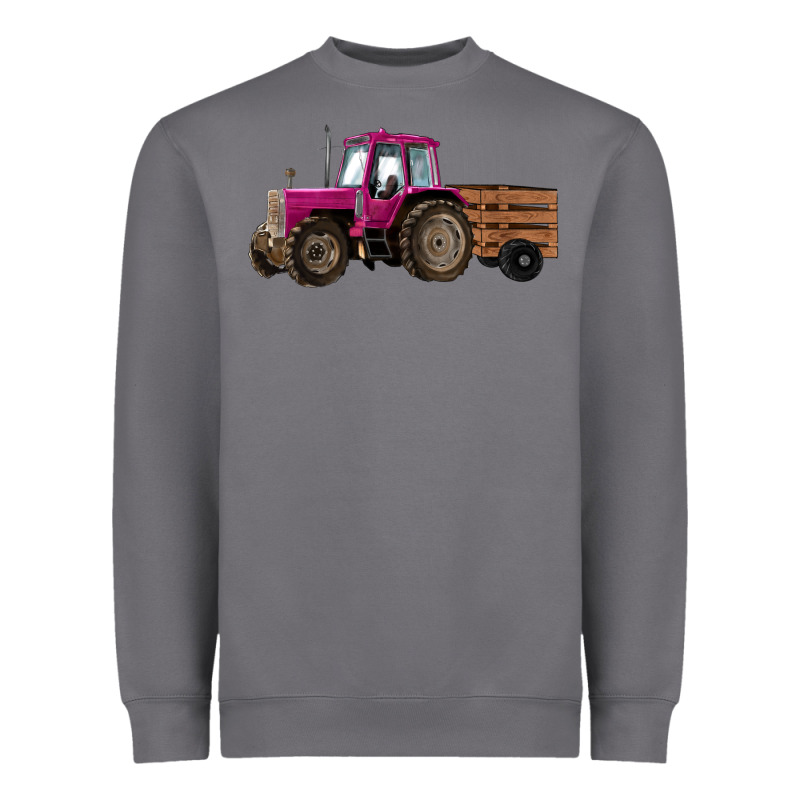 Pink Farm Tractor Heavyweight Sweatshirt by RanaPortraitStore | Teevron