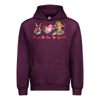 Mauve Wine peace love cupid Urban Hoodie - RanaPortraitStore