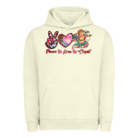 Pigment Pistachio peace love cupid Urban Hoodie - RanaPortraitStore