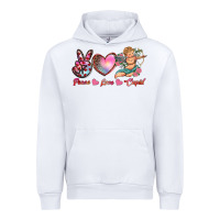 White peace love cupid Urban Hoodie - RanaPortraitStore