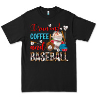 Black I Run On Coffee And Baseball Frappe Premium Tee - FaDigitalArtStudio