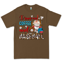 Cacao I Run On Coffee And Baseball Frappe Premium Tee - FaDigitalArtStudio