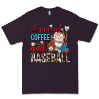 Plum I Run On Coffee And Baseball Frappe Premium Tee - FaDigitalArtStudio