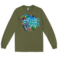Army Green beach please Long Sleeve Tee - CowhideDigitalArt