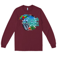 Burgundy beach please Long Sleeve Tee - CowhideDigitalArt