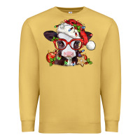 Antique Gold Christmas baby cow Premium Sweatshirt - Jasminsmagicworld