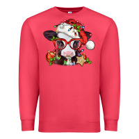 Cardinal Christmas baby cow Premium Sweatshirt - Jasminsmagicworld