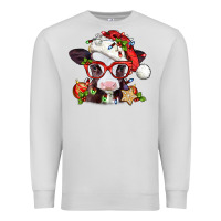 Dove Grey Christmas baby cow Premium Sweatshirt - Jasminsmagicworld