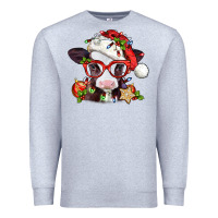 Heather Grey Christmas baby cow Premium Sweatshirt - Jasminsmagicworld