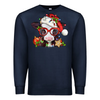 Navy Christmas baby cow Premium Sweatshirt - Jasminsmagicworld