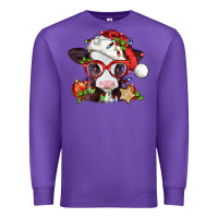 Christmas Baby Cow Premium Sweatshirt | Teevron