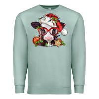Seafoam Christmas baby cow Premium Sweatshirt - Jasminsmagicworld