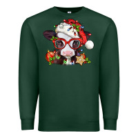 Sports Green Christmas baby cow Premium Sweatshirt - Jasminsmagicworld