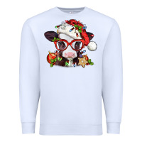 White Christmas baby cow Premium Sweatshirt - Jasminsmagicworld
