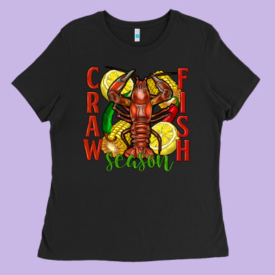 Crawfish Season Ladies Tee Designed By Fadigitalartstudio