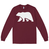 Burgundy bear Long Sleeve Tee - DesigneFamous