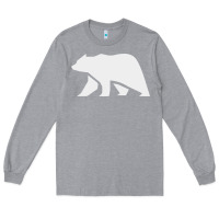 Heather Grey bear Long Sleeve Tee - DesigneFamous